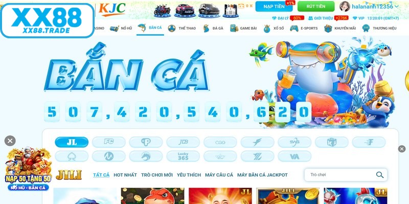 Bắn cá XX88 là sảnh game giải trí đổi thưởng hàng đầu thị trường