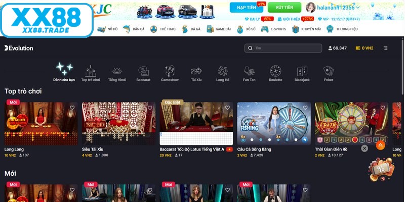 Top các sảnh cược xanh chín nhất tại sòng bạc XX88