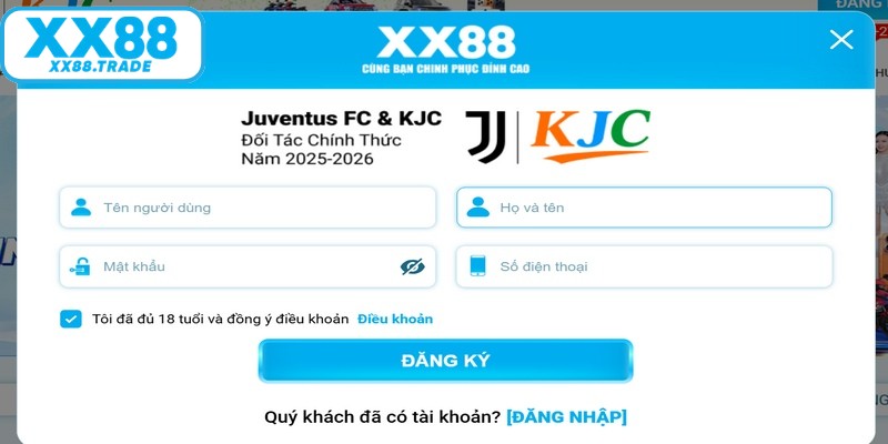 Thực hiện việc đăng ký XX88 chỉ với vài bước đơn giản 