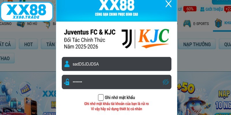 Các điều kiện cần anh em có thể để đăng nhập XX88