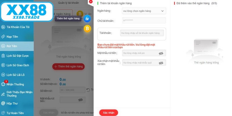Điều kiện cần tuân thủ khi giao dịch tại hệ thống XX88